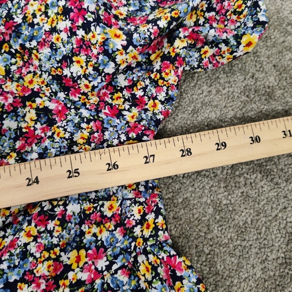 Old Navy Women's Colorful Floral Blouse Size 3X Bohemian Cottagecore Boho - Picture 8 of 10